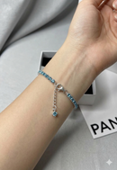 Pulseira Riviera Prata com Pedras de Zircônia Azul