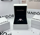 Anel Pandora Coracão Brilhante de Prata