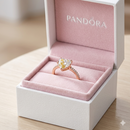 Anel Solitário Heart Gold