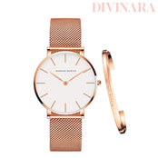 Relógio Quartzo Feminino Com Pulseira
