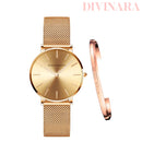 Relógio Quartzo Feminino Com Pulseira